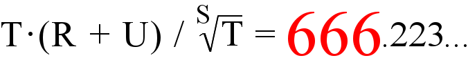 size(T*(R+U) \/ root(T, S) = color(size(666, 70), FF0000):.223..., 40)