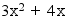 3x^2+4x
