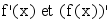 f'(x) et f(x)'