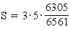 S=3*5*(6305/6561)