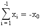 sum(x_i, i, 1, -1) = -x_0