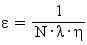 &epsilon;=1/(N*&lambda;*&eta;)