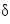 &delta;